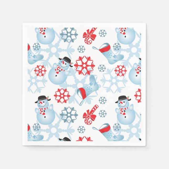 Guardanapo De Papel Snowman Paper Napkins (Frente)
