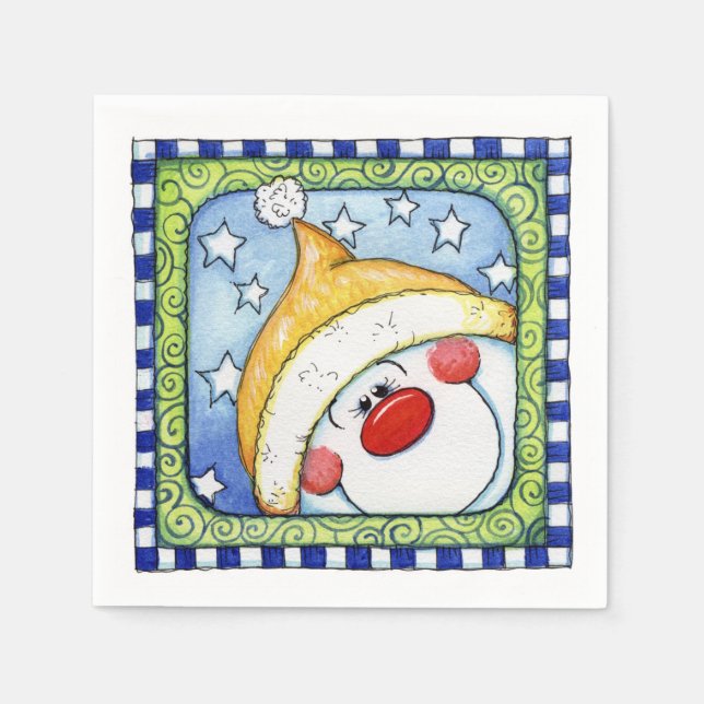 Guardanapo De Papel Snowman - Paper Napkins (Frente)