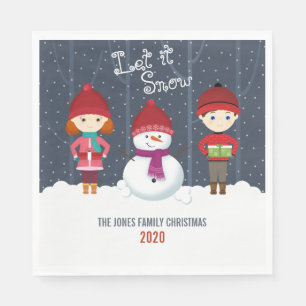 Guardanapo De Papel Snowman Winter Wonderland