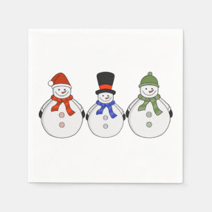 Guardanapo De Papel Snowmen Winter veio