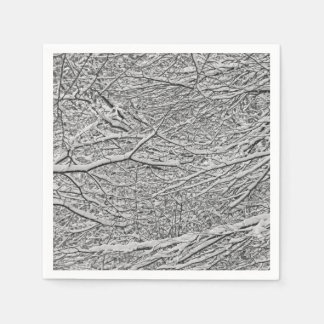 Guardanapo De Papel Snowy Branches Paper Napkin