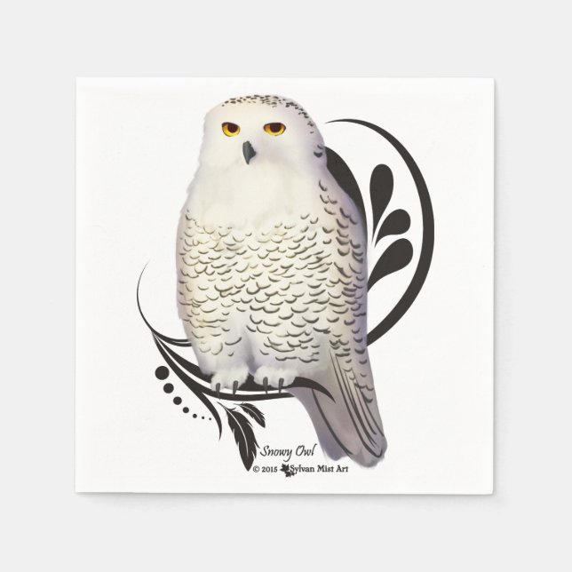 Guardanapo De Papel Snowy Owl (Frente)
