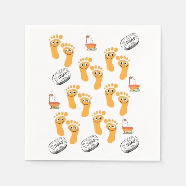 Guardanapo De Papel Soap Feet Napkin (Frente)