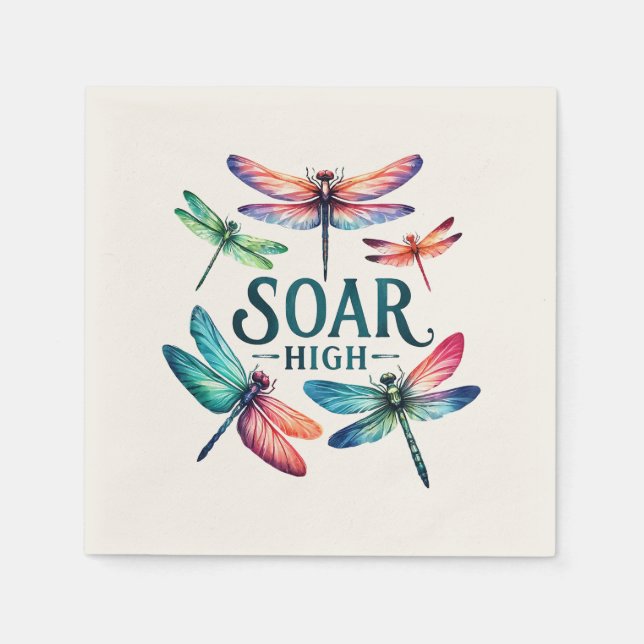 Guardanapo De Papel Soar High - Dragonfly Artística (Frente)
