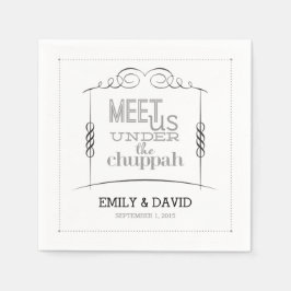 Guardanapo De Papel Sob o Casamento Judeu de Chuppah Napkins