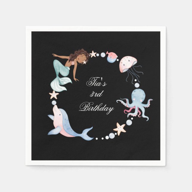 Guardanapo De Papel Sob o mar (Frente)