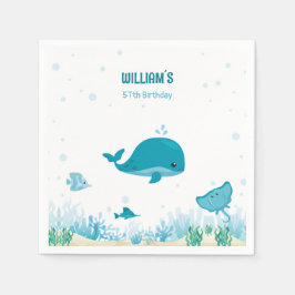 Guardanapo De Papel Sob O Mar, Animais Do Oceano