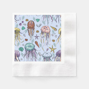 Guardanapo De Papel Sob o Mar Cocktail Napkins