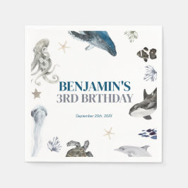 Guardanapo De Papel Sob o Mar de Baleia, Dia de Nascimento