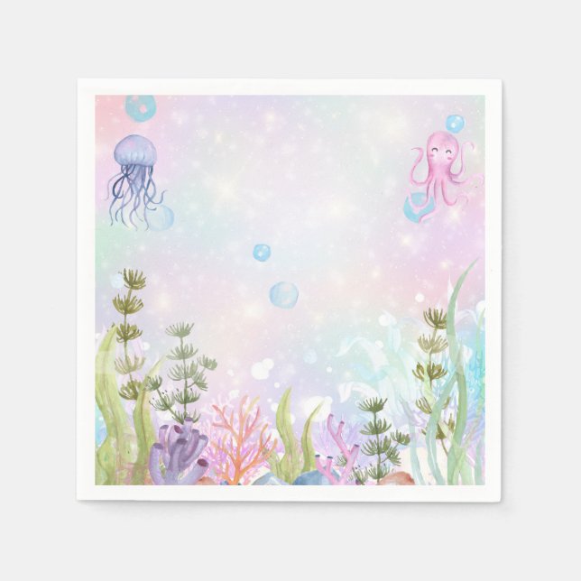 Guardanapo De Papel Sob o Mar Nápoles (Frente)