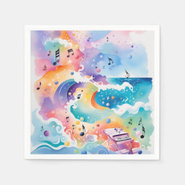 Guardanapo De Papel Sob o papel do mar Nápoles