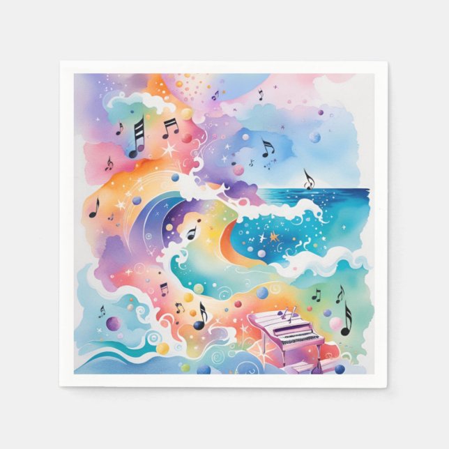 Guardanapo De Papel Sob o papel do mar Nápoles (Frente)