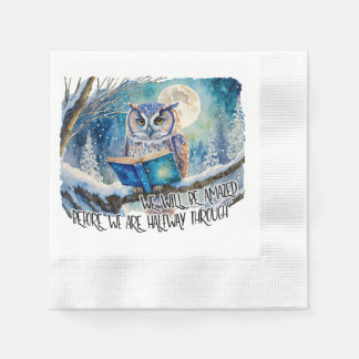 Guardanapo De Papel Sober Owl Reading Big Book Recovery Promises