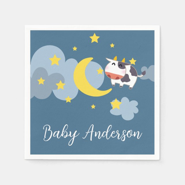 Guardanapo De Papel Sobre o Chá de fraldas da Lua (Frente)