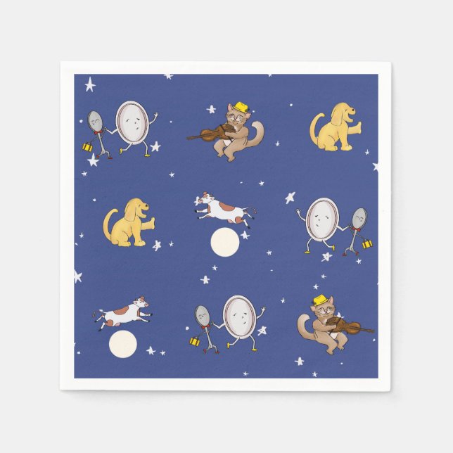 Guardanapo De Papel Sobre o Chá de fraldas Rhyme da Moon Sip-n (Frente)