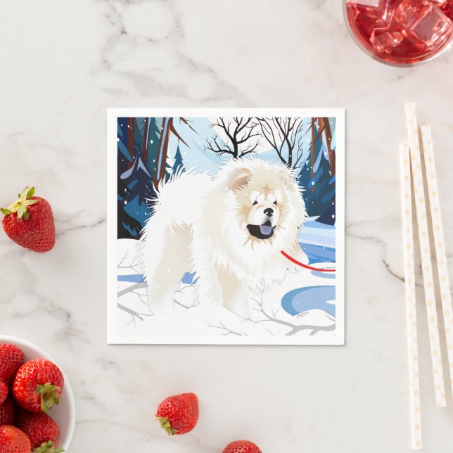 Guardanapo De Papel SOBRE O RIO Cream Chow Napkins (Insitu)