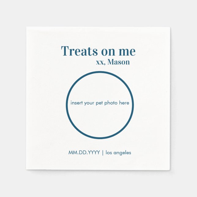 Guardanapo De Papel Sobremesa de Casamento Personalizada Napkin Cão/Ga (Frente)