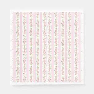 Guardanapo De Papel Sobremesa de Festa Floral Vintage Rosa Chique