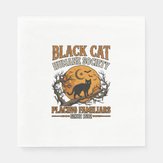 Guardanapo De Papel Sociedade Humana Black Cat Halloween Lua Cheia Mor