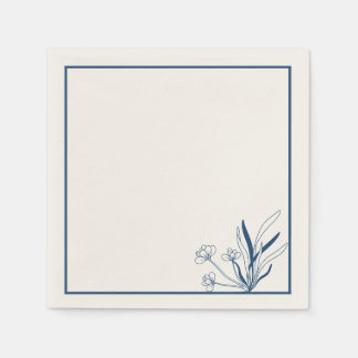 Guardanapo De Papel Soft Blue Coastal Botanical Napkins