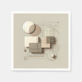 Guardanapo De Papel Soft Geometric Linework 