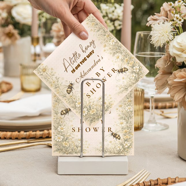 Guardanapo De Papel Soft Meadow Honey Bee Baby Shower (Criador carregado)