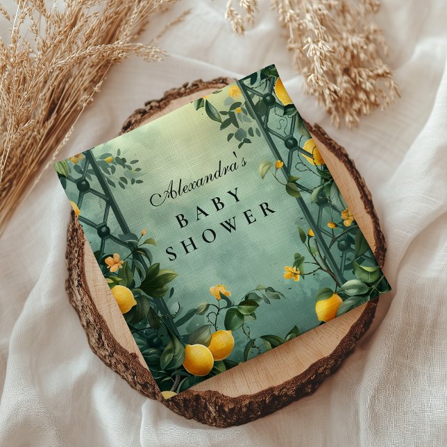 Guardanapo De Papel Soft Mint Citrus Baby Shower (Criador carregado)