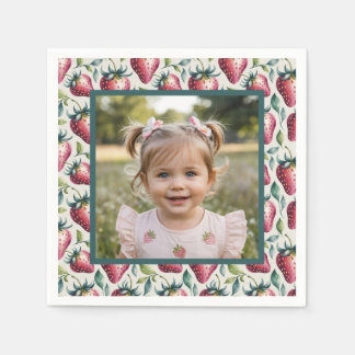 Guardanapo De Papel Soft Pastel Berry Sweet Strawberry Birthday Photo
