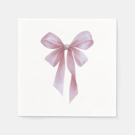 Guardanapo De Papel Soft Pink Bow Girl Baby Shower