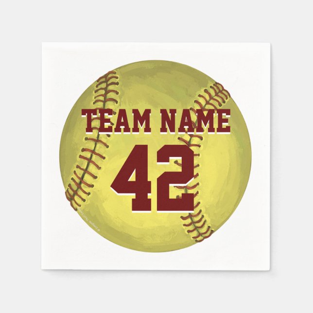 Guardanapo De Papel Softball Art Pessoal (Frente)