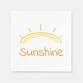 Guardanapo De Papel Sol Amarelo e Laranja