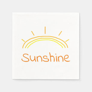 Guardanapo De Papel Sol Amarelo e Laranja