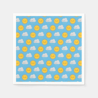 Guardanapo De Papel Sol e Chuva Kawaii