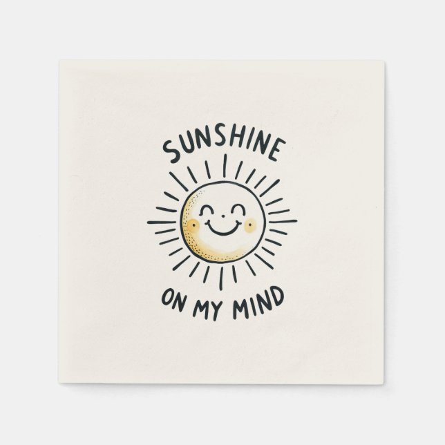 Guardanapo De Papel Sol Na Minha Mente (Frente)