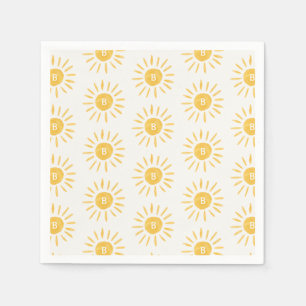 Guardanapo De Papel sol primeiro aniversario aquarela sol