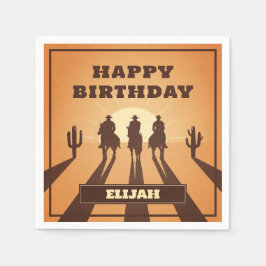 Guardanapo De Papel solário dos cowboys ocidentais selvagens