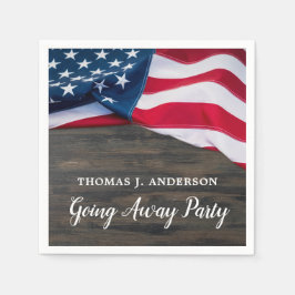 Guardanapo De Papel Soldado abandonando Partido EUA Bandeira Armadilha