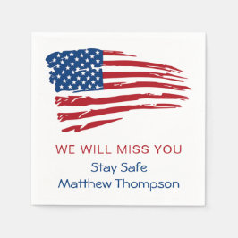 Guardanapo De Papel Soldado de Bandeira Americano Saindo do Partido N