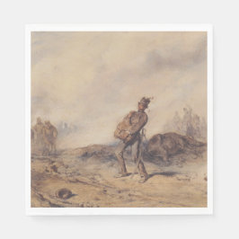 Guardanapo De Papel Soldado ferido após a batalha (cena de guerra)