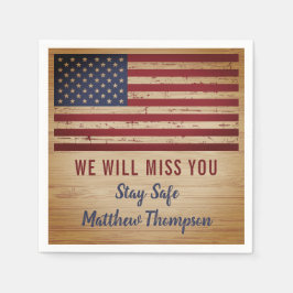 Guardanapo De Papel Soldado Militar Saindo Festa Americana Bandeira