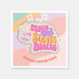 Guardanapo De Papel Solteiro Groovy Peace Out - Dígitos 10