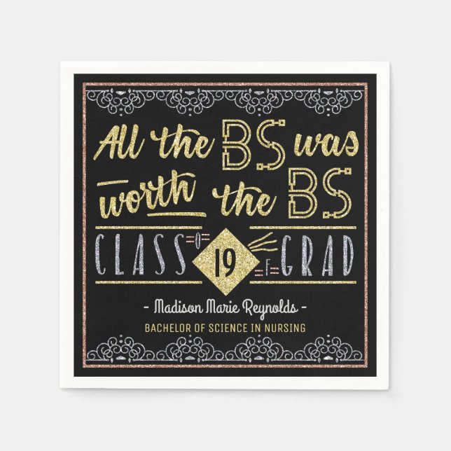 Guardanapo De Papel Solteiros de Graduação Universitária Graduação For (Frente)