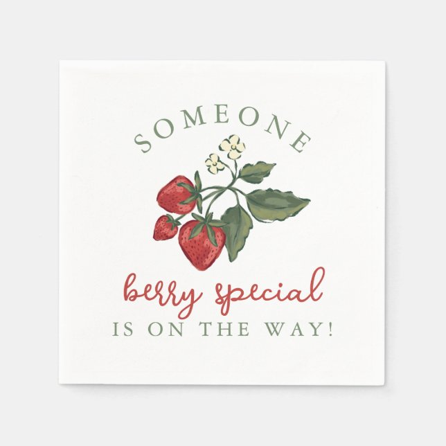 Guardanapo De Papel Someone Berry Special Baby Shower Napkin (Frente)