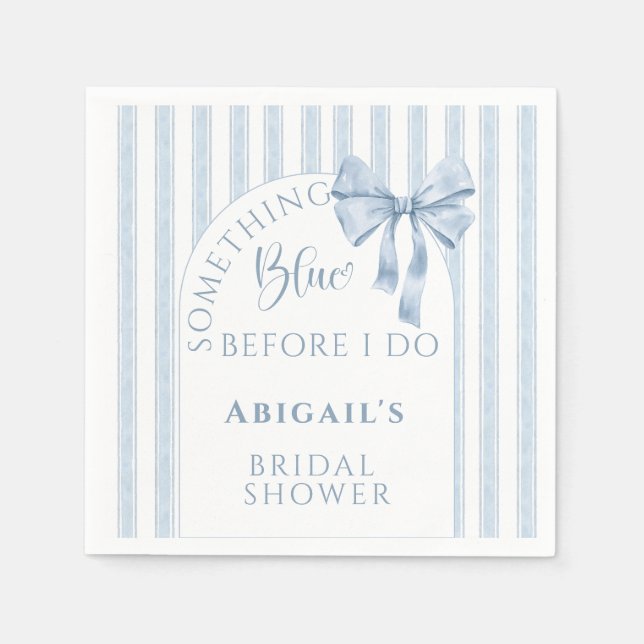 Guardanapo De Papel Something Blue Before I Do Bow  (Frente)