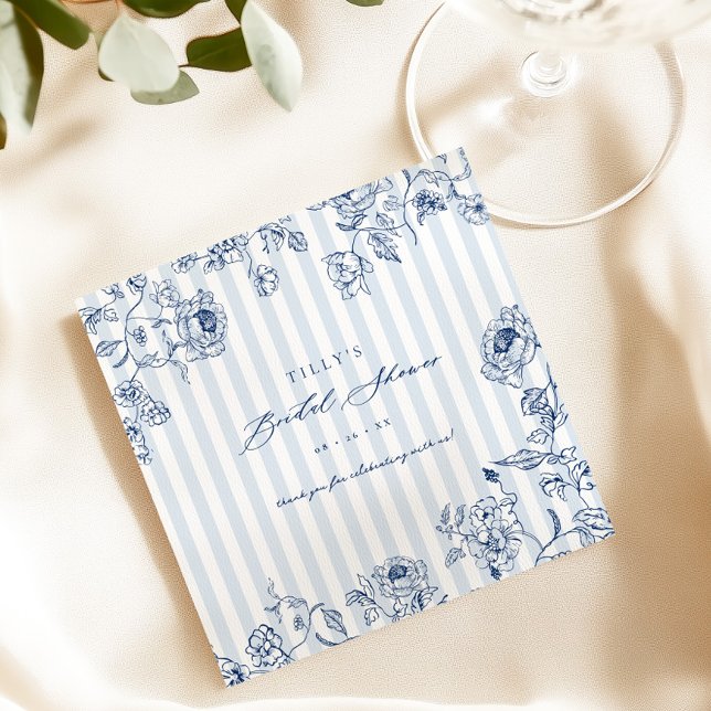 Guardanapo De Papel Something Blue Paper Napkins Bridal Shower Party (Criador carregado)