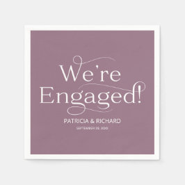 Guardanapo De Papel Somos Envolvidos Festa de noivado Roxo