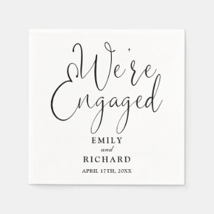 Guardanapo De Papel Somos Festas de noivado Preta e Branca Envolvidos