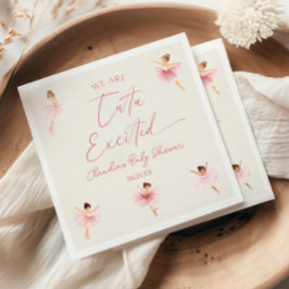 Guardanapo De Papel Somos Tutu Excitados Chá de fraldas Rosa Ballerina