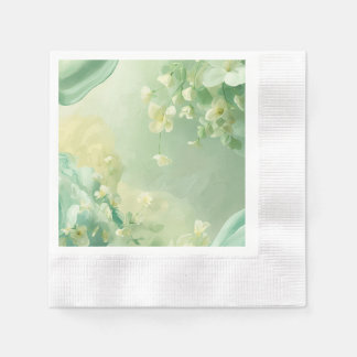 Guardanapo De Papel Sonhador Soft Sage e Floral Verde Menta