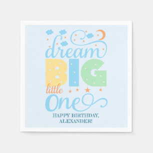 Guardanapo De Papel Sonhe Grande Pequeno primeiro aniversario Azul